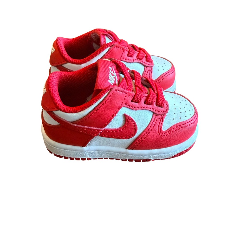 Nike Dunk Low Toddler University Red White  Size 3 Kids Sneaker